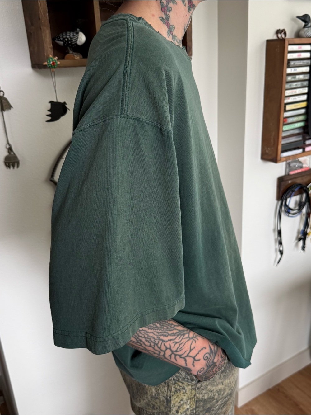 Carhartt K87 Hunter Green Cropped Faded S/S Pocket Tee ~ Size 2XL - Picture 3 of 8